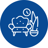 Spacious lounge equipped with comfortable couches